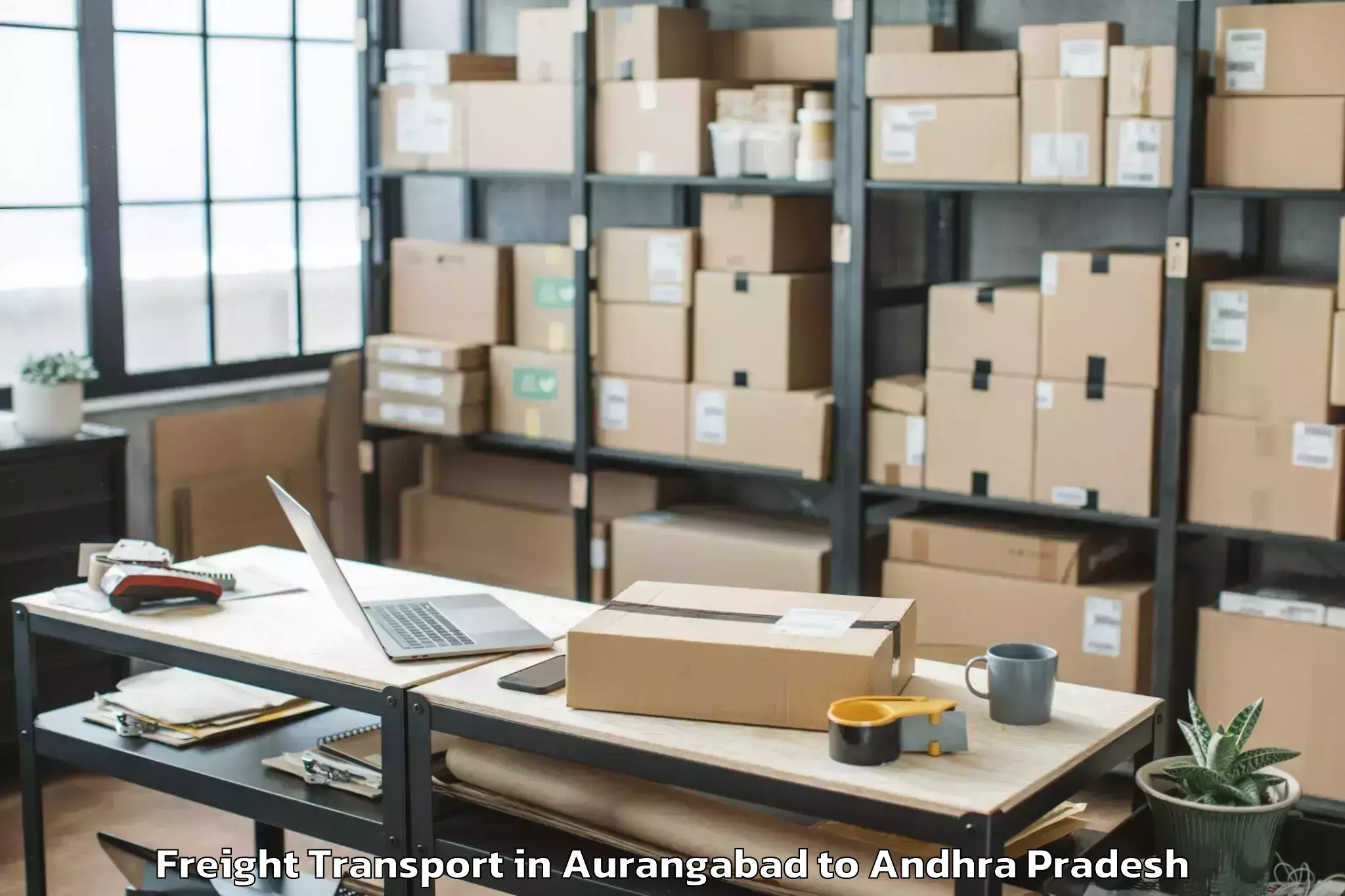 Professional Aurangabad to Pedapudi Freight Transport